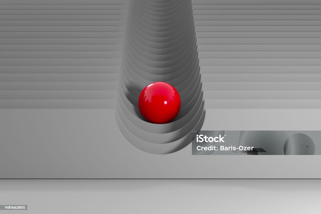 Red Sphere Target Location Red Sphere Shape On Gray Color Background Stock Photo - Download Image ...
