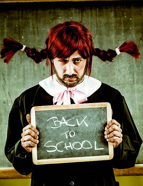 Bad Schoolgirl .Back to school stock photo