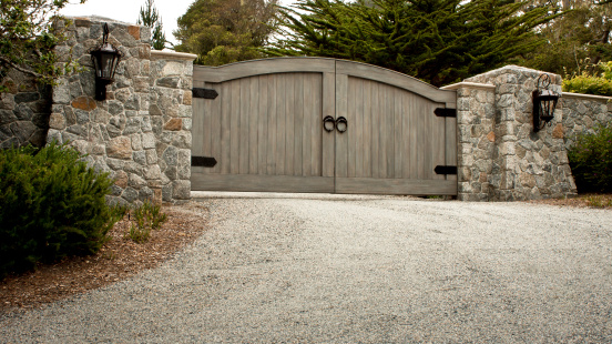 A residential entry gate.
