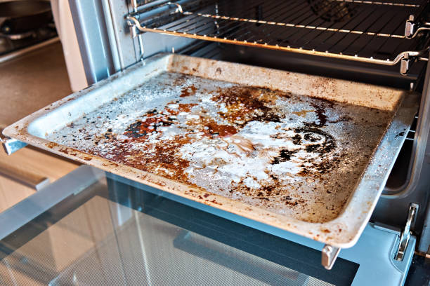 istock Deco for the oven on which the cleaning solution is sprayed. Up close 1481673326