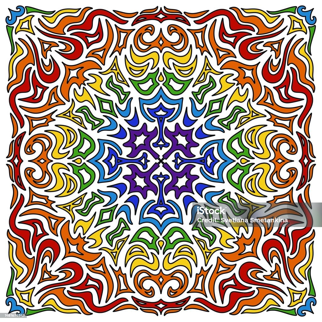 Square Pattern From Abstract Design Elements Digital Art Stock ...