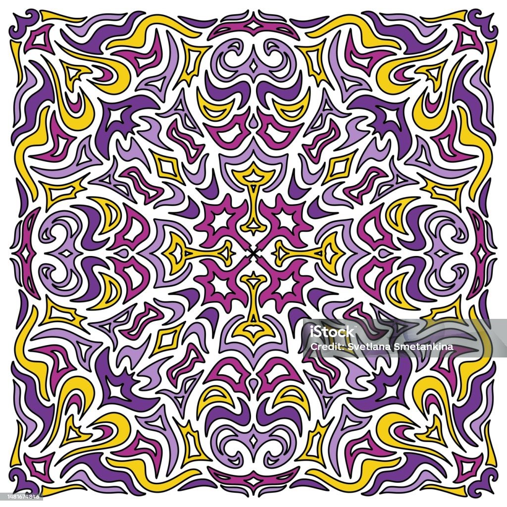 Square Pattern From Abstract Design Elements Digital Art Stock ...