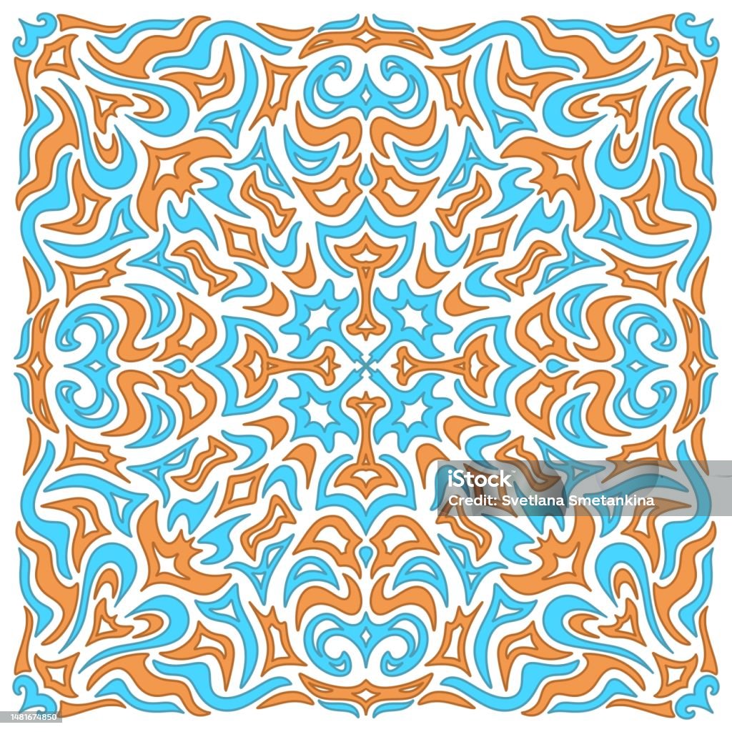 Square Pattern From Abstract Design Elements Digital Art Stock ...