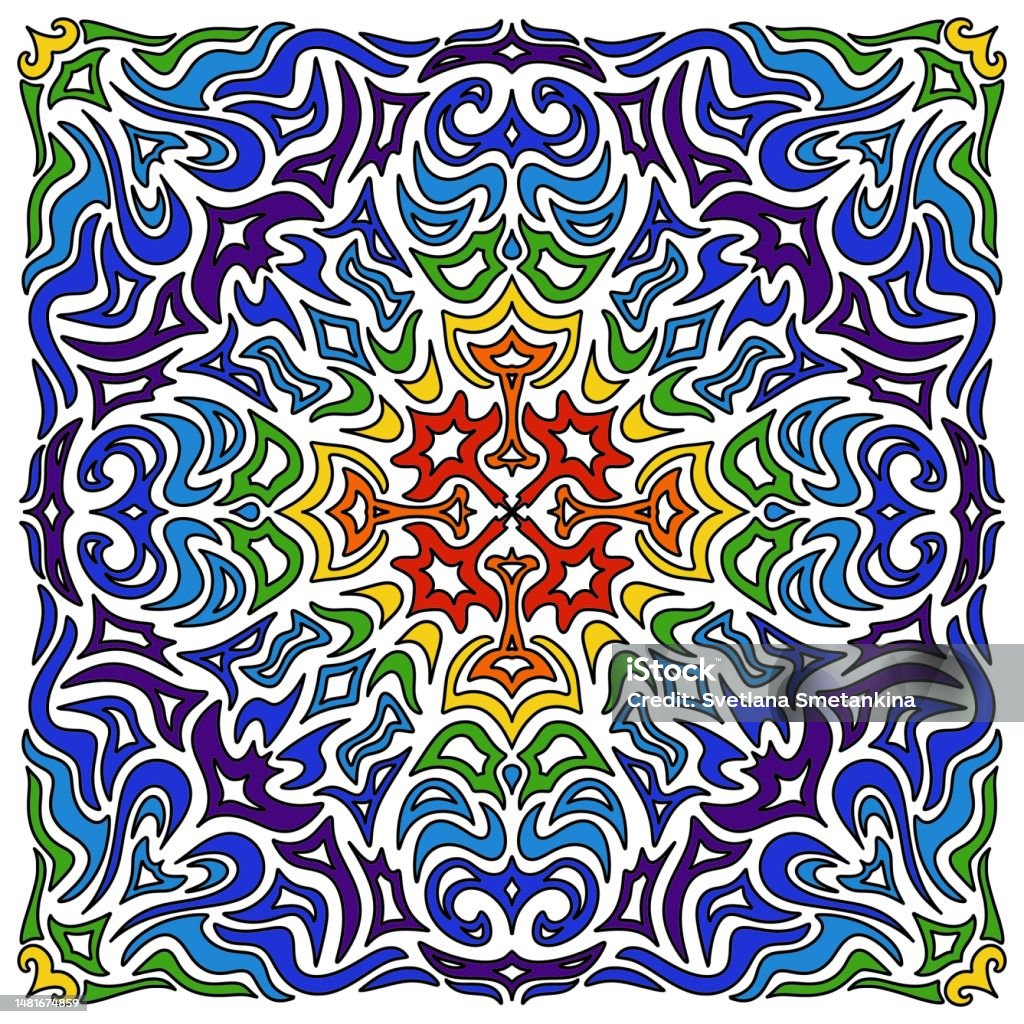 Square Pattern From Abstract Design Elements Digital Art Stock ...
