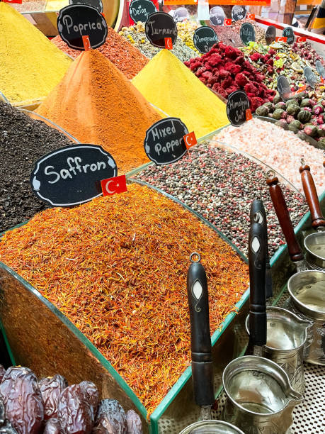 istock Spices Market with colourful mood. Multicolor spices 1481676603