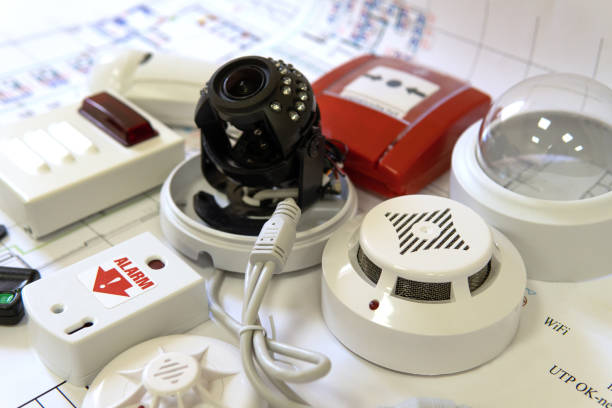 istock Close-up of home security equipment according to the scheme. 1481680871