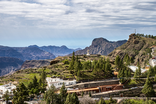 Artenara, Gran Canaria, Canary Islands in Spain. Most beautiful and highest mountain traditional village of Grand Canary