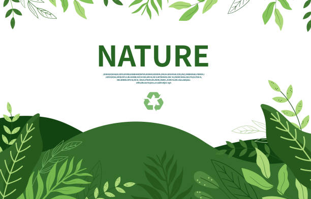 ilustrações, clipart, desenhos animados e ícones de fundo da natureza da primavera, fundo ambiental, desperdício zero - recycle paper illustrations