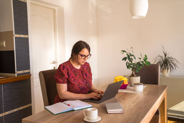 istock Young buisneesswoman working at home. 1481688699