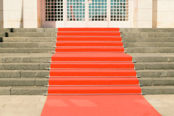 istock outdoor stairs with red carpet 1481690545