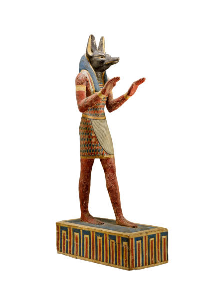 istock Ancient Egyptian statuette of god Anubis isolated 1481696933
