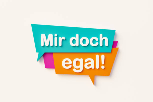 istock Mir doch egal. (I don't care.) Cartoon speech bubble. 1481698842