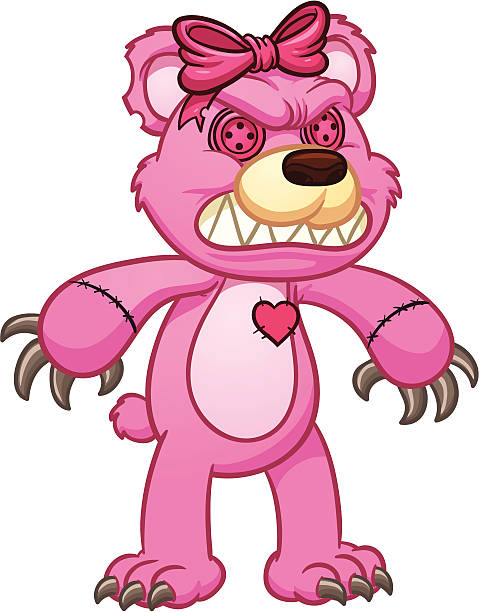 Evil Teddybear Stock Illustration - Download Image Now - Teddy Bear, Evil,  Cartoon - iStock