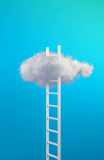 istock ladder to the white cloud, Motivation metaphor, surreal dream, challenge concept, 3D rendering 1481702714
