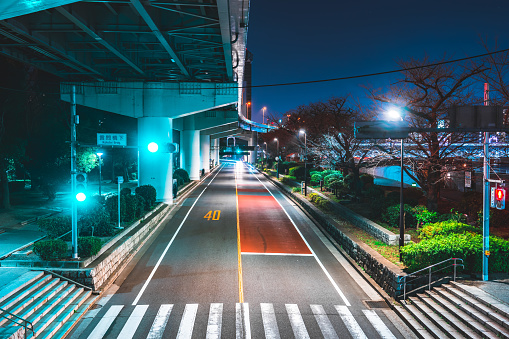 Azuma bridge road in Tokyo at Night