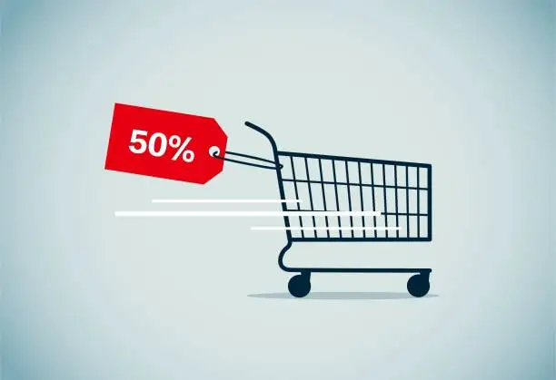 Vector illustration of mall discount