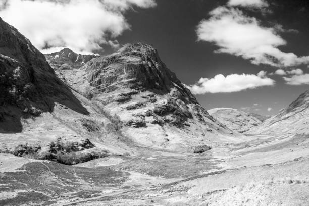 istock Dramatic view of Bidean nam Bian in Black and White 1481705874