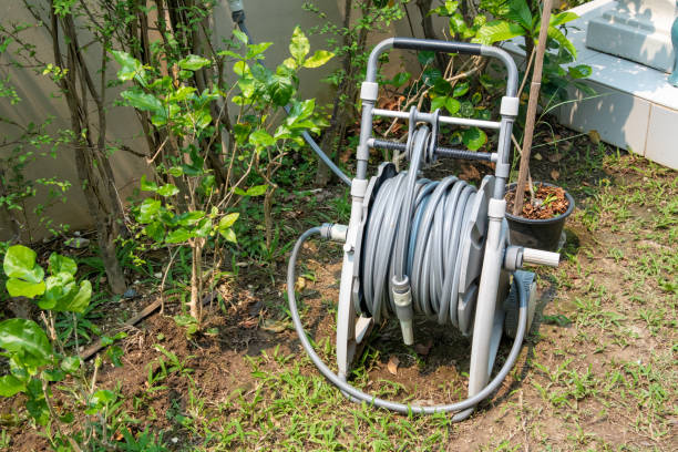 istock A modern, retractable watering hose in the garden. 1481706092