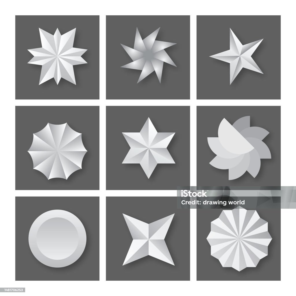 9 Star Pattern Infographic 9 Stars Stock Illustration - Download Image Now - Abstract ...