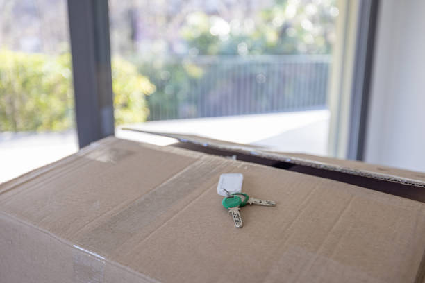 Open empty cardboard box perfect for backgrounds.