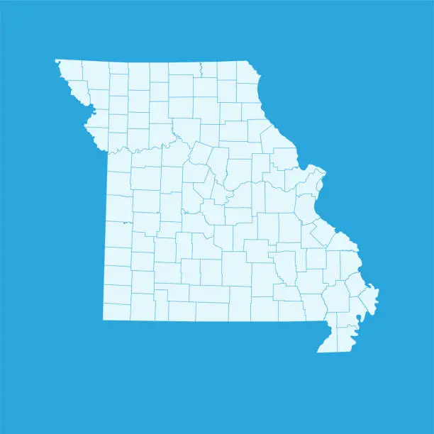 Vector illustration of Missouri map