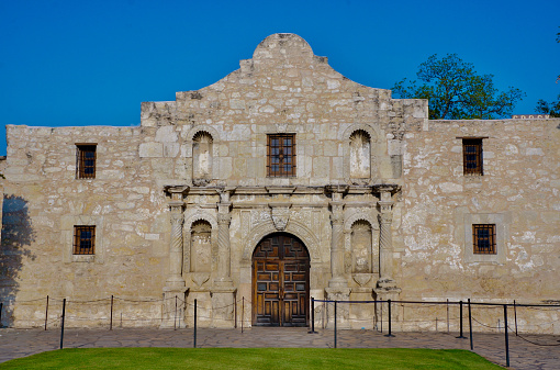 San Antonio, Texas, USA - 05.09.2013\n- The outside of The Alamo building