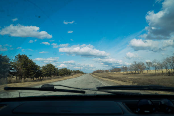istock Landscape through the windshield of the car. 1481721455