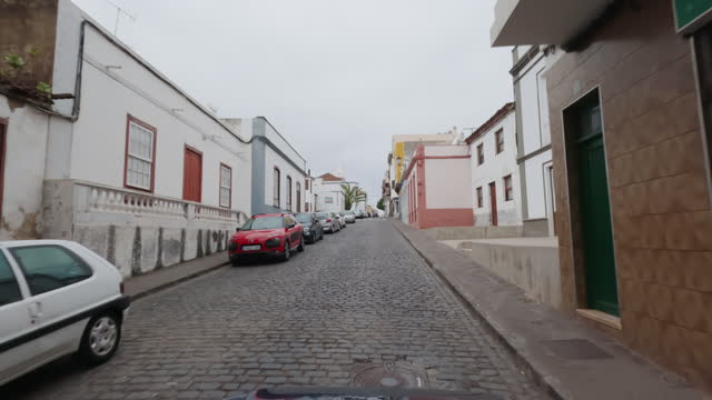 Car driving point of view POV in Canarias, Tenerife