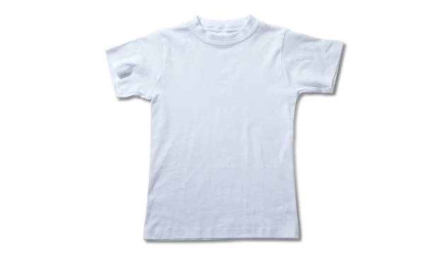 istock Front views on boys t-shirts with shadow isolated on white background. Mockup for design 1481733744