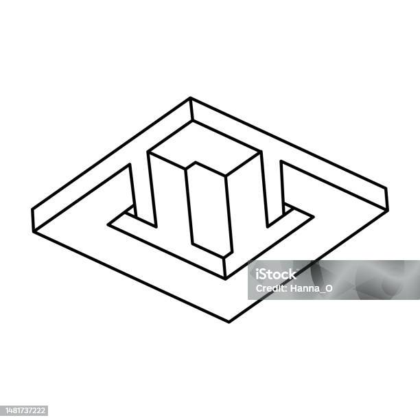 Impossible Mode. Figure Optical Illusion Shapes Unreal Geometric Object Vector Impossible ...