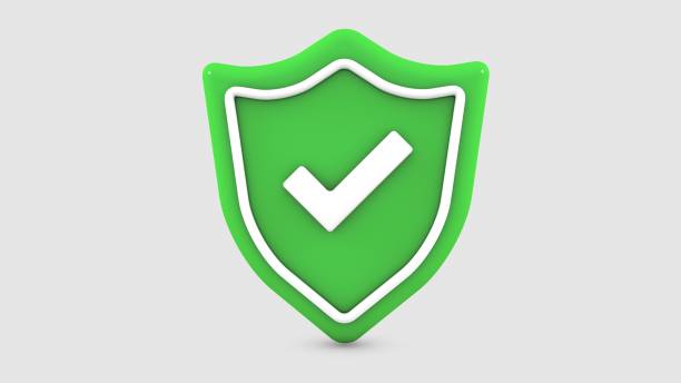 istock 3D illustration of Shield with check mark icon 1481740091
