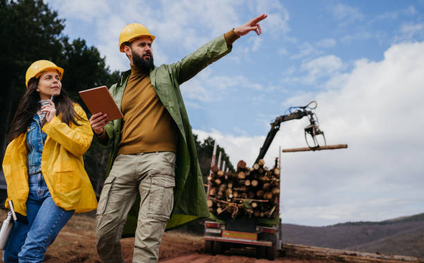 istock Two Forest rangers in the forest 1481743623