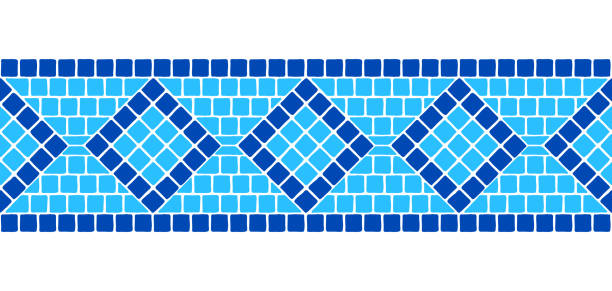 ilustrações, clipart, desenhos animados e ícones de antigo mosaico geométrico sem emenda. ornamento de pedra antiga decorativa. - tile tiled floor bathroom backgrounds