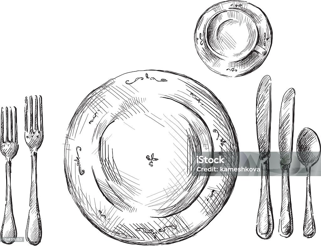 table setting vector illustration Place Setting stock vector