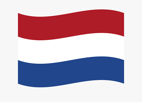 Netherlands waving flag. Vector illustration. EPS10
