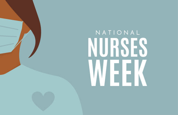 plakat krajowego tygodnia pielęgniarek. wektor - black week stock illustrations