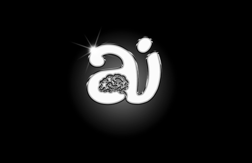 AI symbol with black background