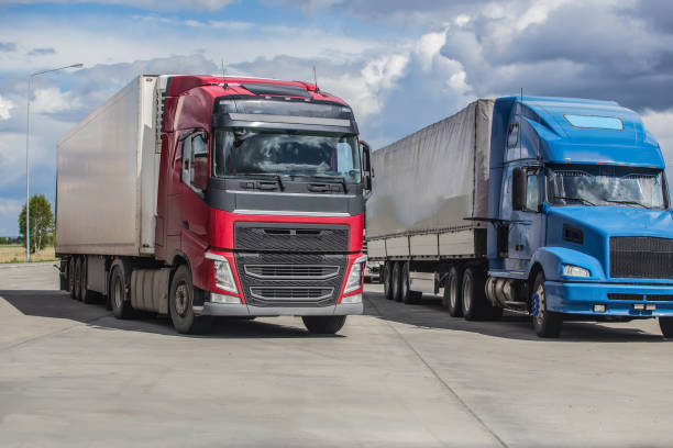 istock Trucks in the parking lot 1481761976