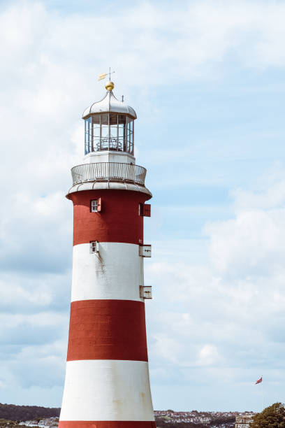 istock Iconic Candy Coloured Lighthouse At Plymouth Hoe, Devon 1481763514