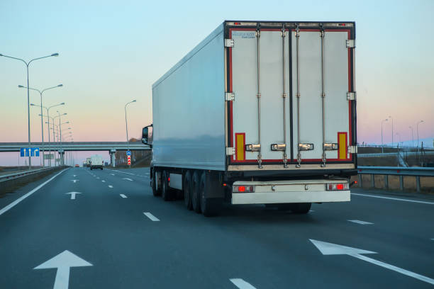 istock Truck move under viaduck. 1481764271