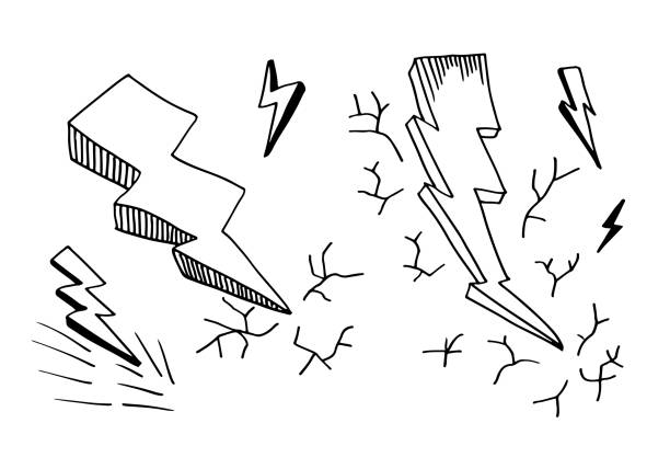 istock set of hand drawn vector doodle electric lightning bolt symbol sketch illustrations. thunder symbol doodle icon. 1481765126