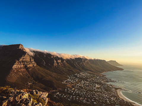 Cape Town as seen from Lion's Head during Sunset, South Africa