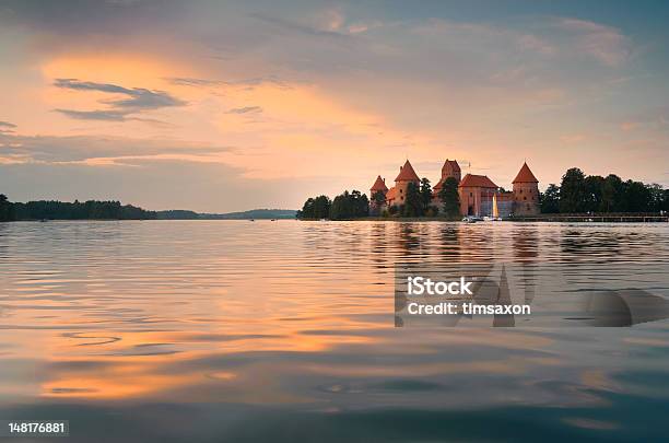 Trakai Sunset Stock Photo - Download Image Now - Lithuania, Trakai, Vilnius