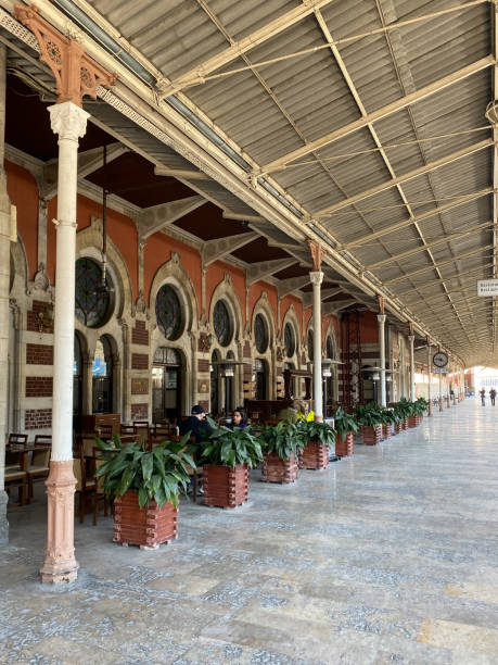 view of historical orient express terminus restaurant in sirkeci railway station. - agatha christie stok fotoğraflar ve resimler