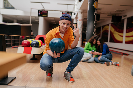 Teenager at the Bowling Alley