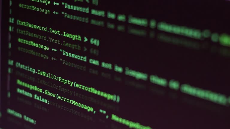 70+ Programming Code On Black Screen Green Text Stock Videos and ...