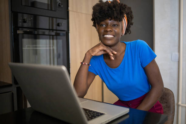 istock Young woman working from home 1481787804