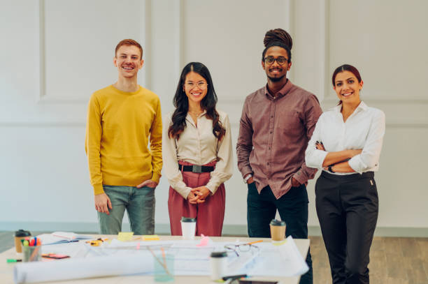 istock Diverse group of engineers or architects having a meeting in an office 1481789567