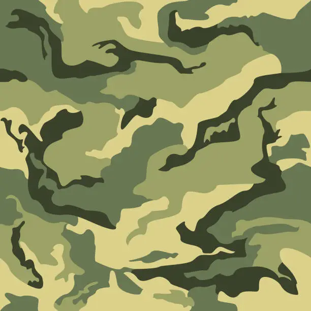 Vector illustration of Seamless camouflage pattern wallpaper background