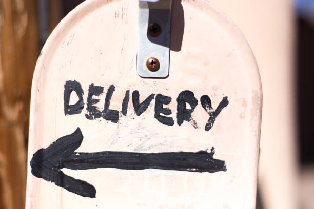 istock Vintage US Mailbox with Sign Reading: DELIVERY 1481807421